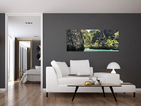 Tablou cu râu montan (120x50 cm)