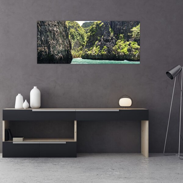 Tablou cu râu montan (120x50 cm)