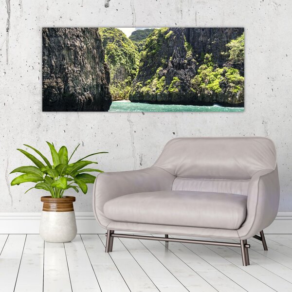 Tablou cu râu montan (120x50 cm)