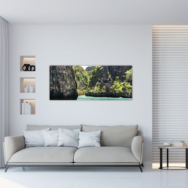Tablou cu râu montan (120x50 cm)