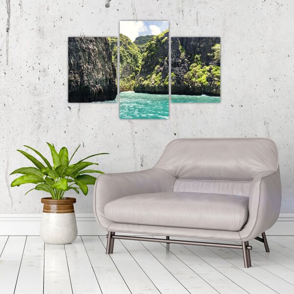 Tablou cu râu montan (90x60 cm)