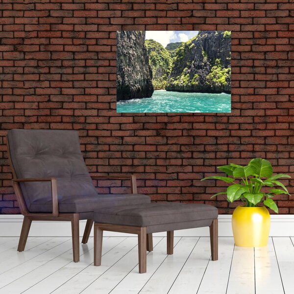 Tablou cu râu montan (70x50 cm)