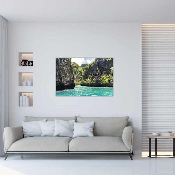 Tablou cu râu montan (90x60 cm)