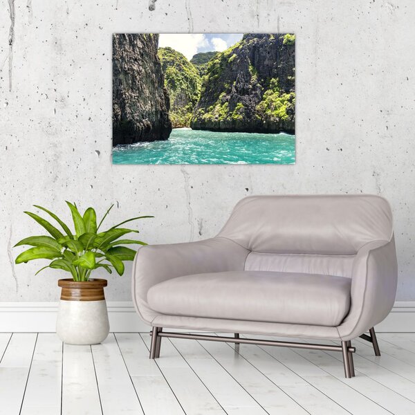 Tablou cu râu montan (70x50 cm)