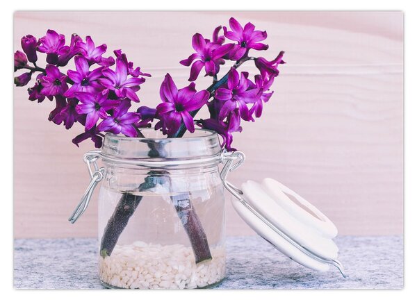 Tablou cu flori violete (70x50 cm)