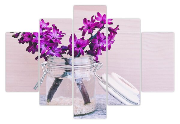 Tablou cu flori violete (150x105 cm)
