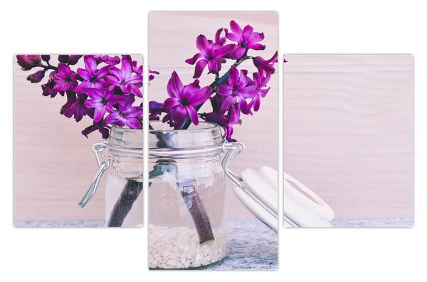 Tablou cu flori violete (90x60 cm)