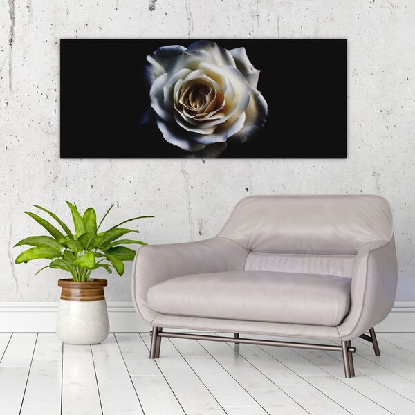 Tablou cu trandafir alb (120x50 cm)
