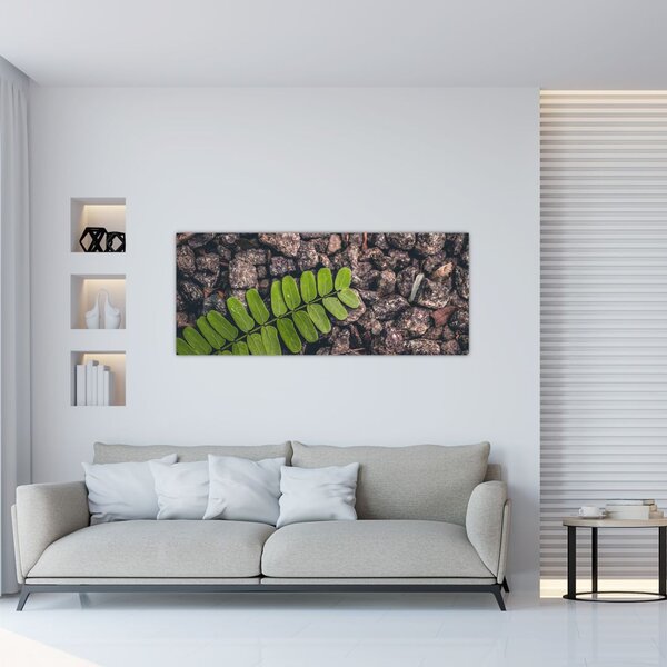 Tablou cu planta verde (120x50 cm)