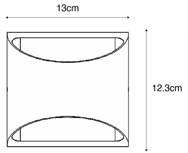 Lampă de perete exterioară modernă albă cu LED 2 lumini IP54 - Mal