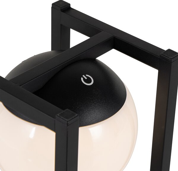 Set de 2 lămpi de masă de exterior negre cu touch reîncărcabile - Nowi