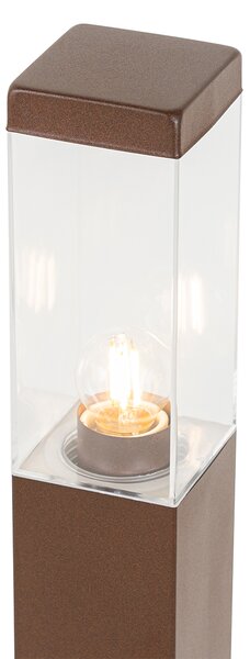 Stâlp de iluminat inteligent de exterior maro rugină 80 cm, inclusiv WiFi P45 - Malios