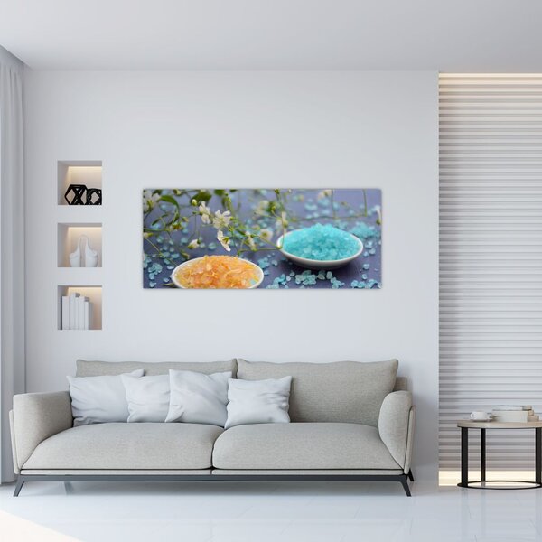 Tablou cu sarea de mare colorată (120x50 cm)