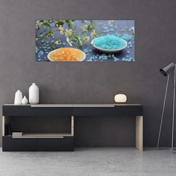 Tablou cu sarea de mare colorată (120x50 cm)