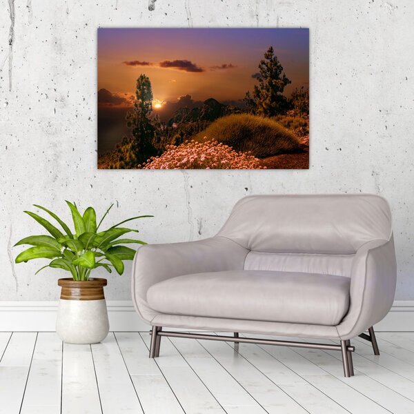 Tablou naturii cu apus de soare (90x60 cm)