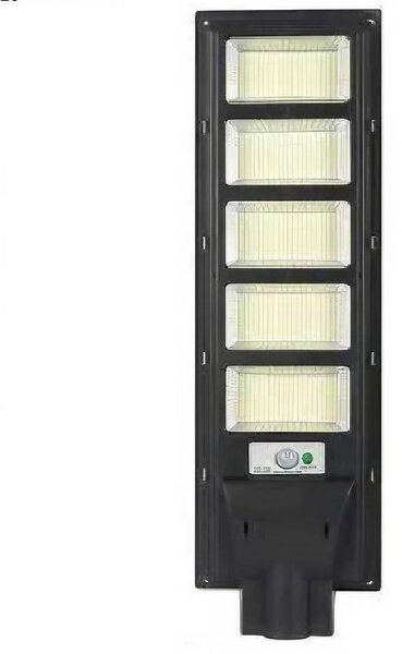 Lampa solara stradala Tahagov, cu telecomanda, senzor de miscare si lumina, suport prindere, 240 LED-uri, IP65, ABS, 12AH, 250W, temperatura culoare 6500K, 70x18.8x5 cm, autonomie 10-12 ore, negru