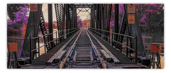 Tablou cu pod de cale ferată (120x50 cm)