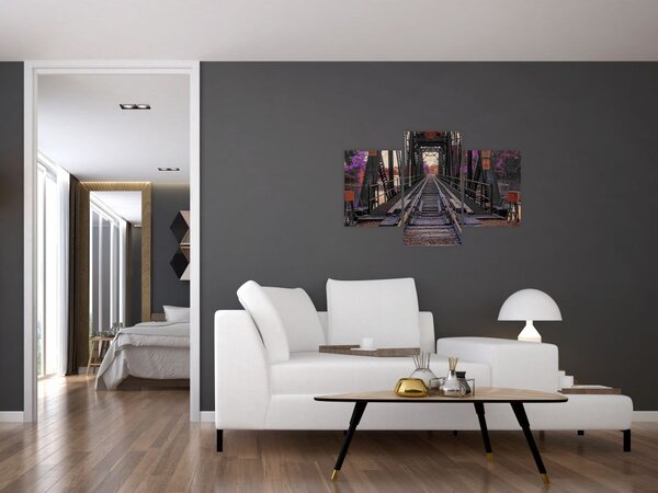 Tablou cu pod de cale ferată (90x60 cm)