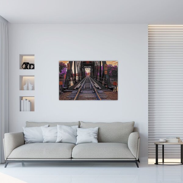 Tablou cu pod de cale ferată (90x60 cm)