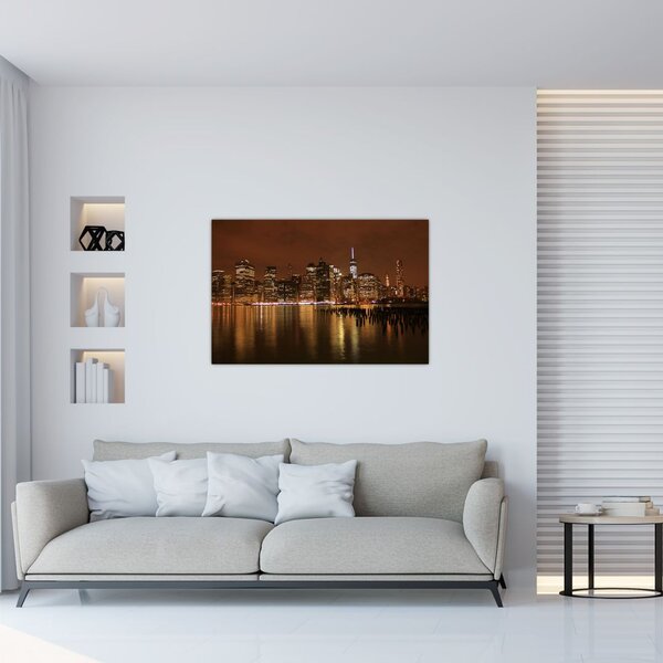 Tablou orașului nocturn (90x60 cm)