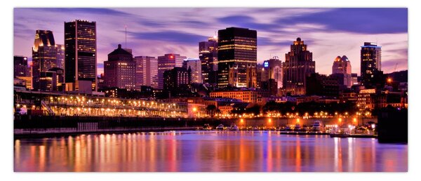 Tablou orașului nocturn (120x50 cm)