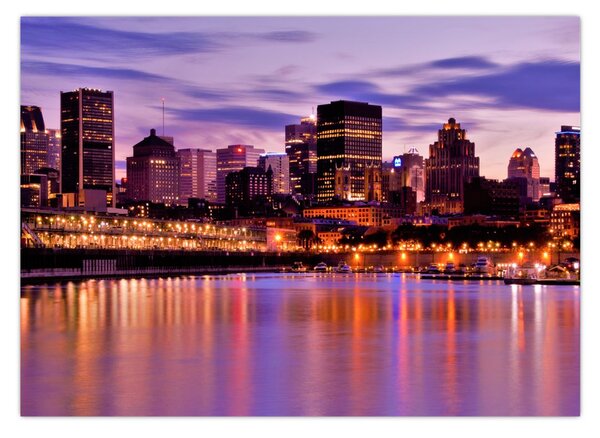 Tablou orașului nocturn (70x50 cm)