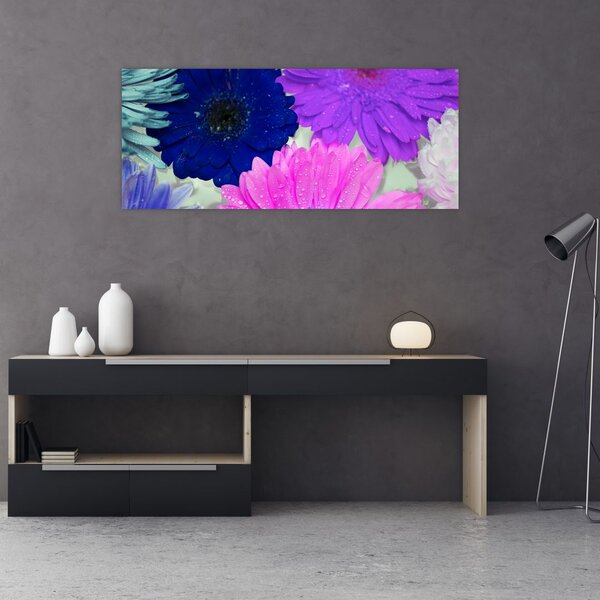 Tablou cu flori colorate (120x50 cm)