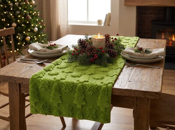 Alergator textil FOREST TREES 40x140 cm, verde