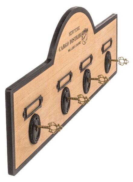 Cuier de perete DEPOT 43 cm cu carlige in forma de cheie
