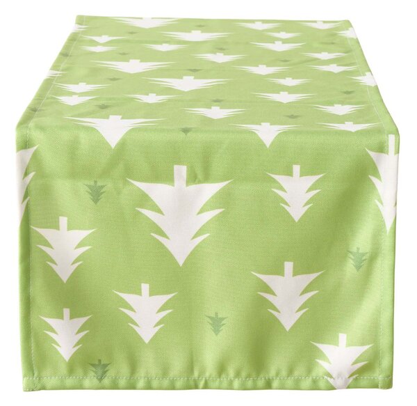 Napron textil pentru masa SCANDI TREES 40x140 cm, verde