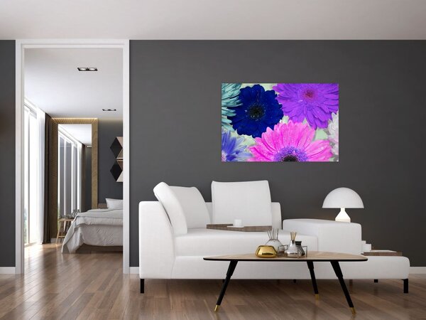 Tablou cu flori colorate (90x60 cm)