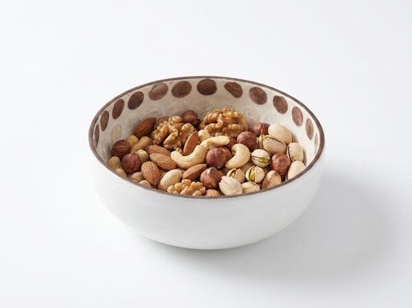 Bol de plastic KOKO 13 cm, maro-alb
