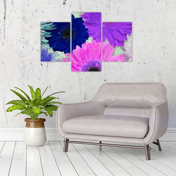 Tablou cu flori colorate (90x60 cm)