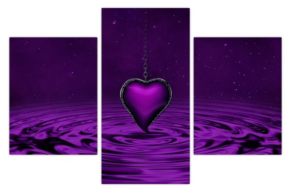 Tablou ci inima violetă (90x60 cm)