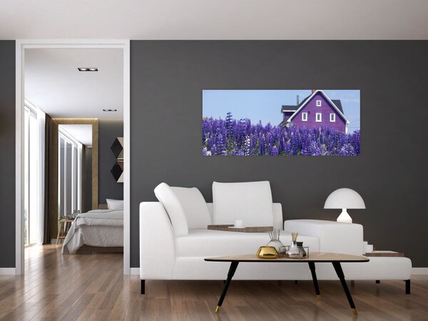 Tablou cu câmp de lavanda (120x50 cm)