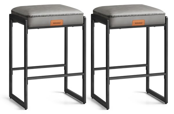 Set 2 scaune de bar Vasagle Gri 45x38x66 cm