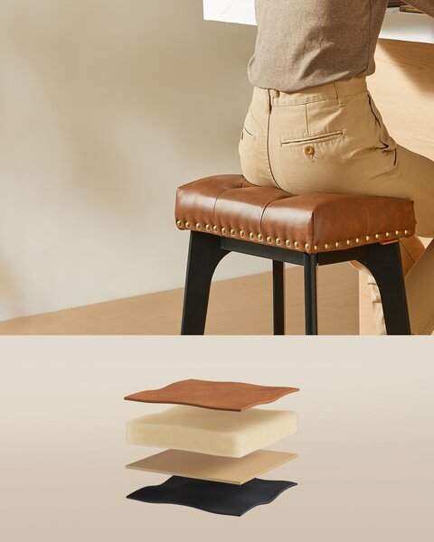 Set 2 scaune de bar Vasagle Maro 44x32x66 cm