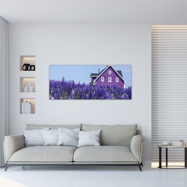 Tablou cu câmp de lavanda (120x50 cm)