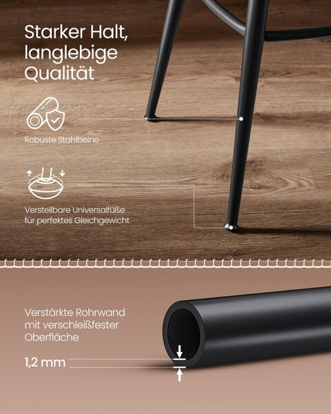 Set 2 scaune de bar Vasagle Maro 56x56x101.5 cm
