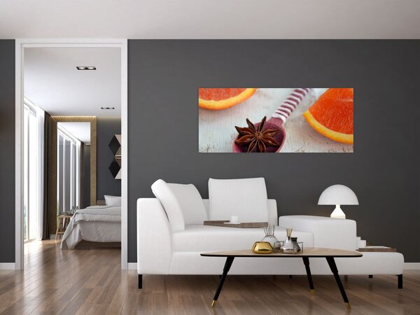 Tablou cu scorțișoară pe linguriță (120x50 cm)