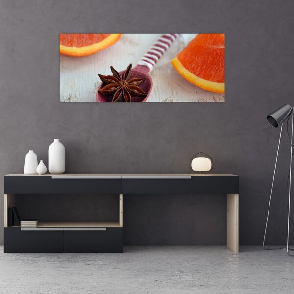 Tablou cu scorțișoară pe linguriță (120x50 cm)