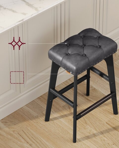 Scaune de bar Vasagle Negru 44x32x66 cm