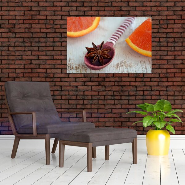 Tablou cu scorțișoară pe linguriță (90x60 cm)