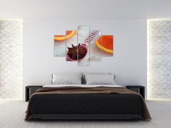Tablou cu scorțișoară pe linguriță (150x105 cm)