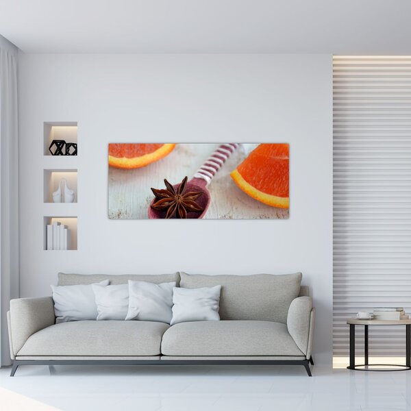 Tablou cu scorțișoară pe linguriță (120x50 cm)