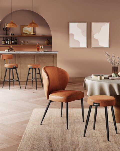 Set scaune de bar Caramel Vasagle 54x54x90.5 cm