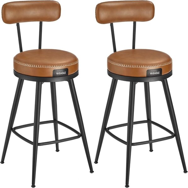 Set scaune de bar Caramel Vasagle 54x54x90.5 cm