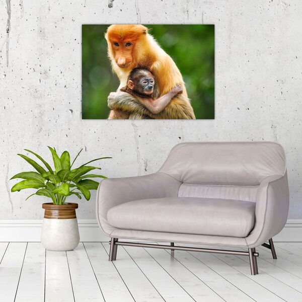Tablou cu maimuțe (70x50 cm)