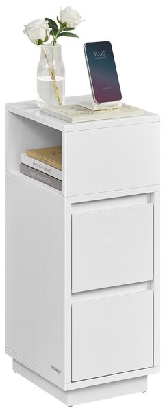 Noptiera reversibila Alb Vasagle 25x30x65 cm