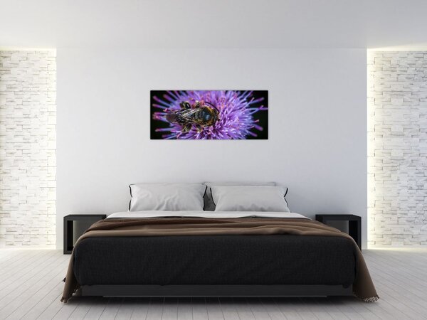 Tablou cu albina pe floare (120x50 cm)